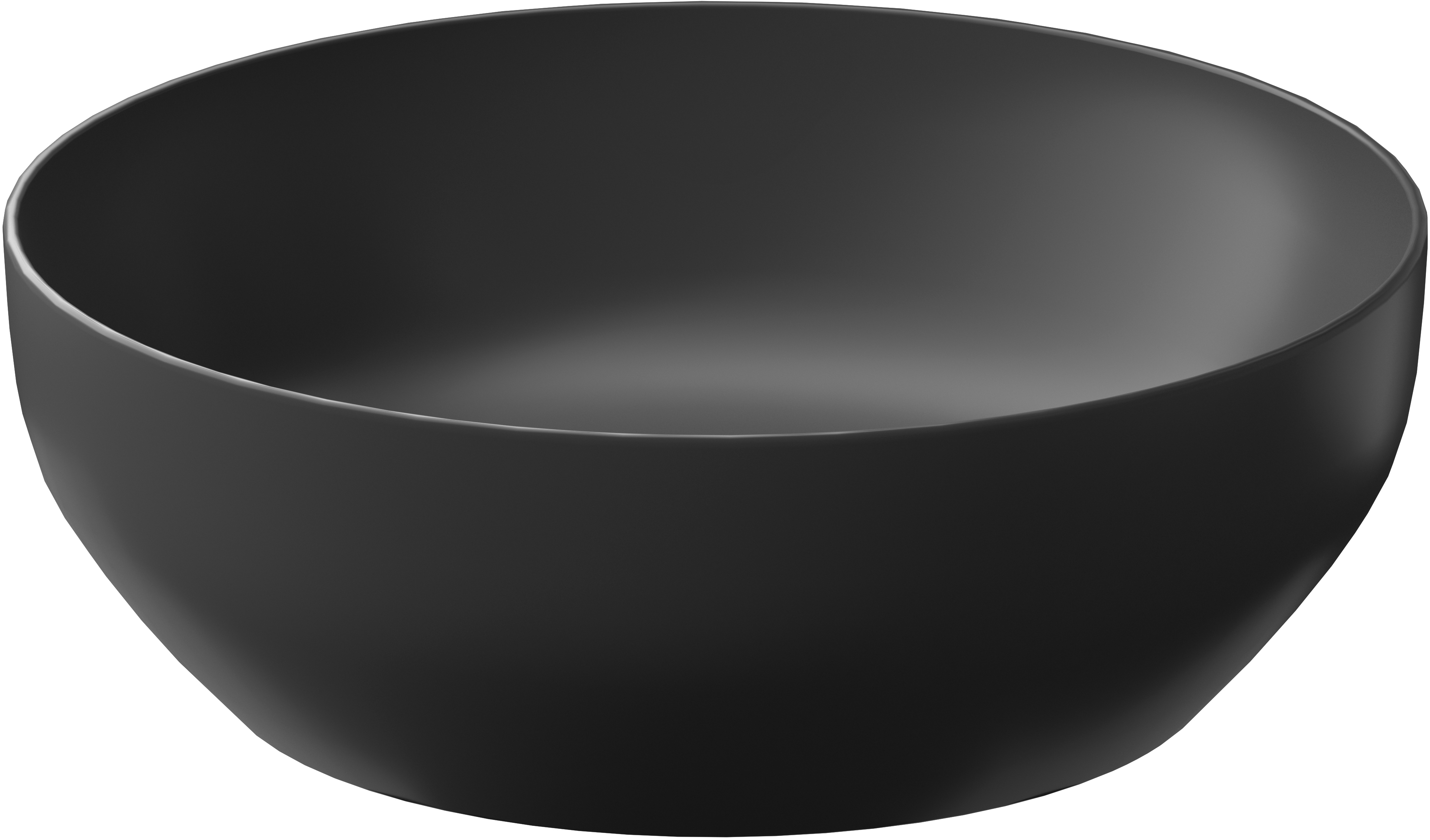 Cersanit Larga umywalka 38 cm nablatowa okrągła antracyt mat K677-019