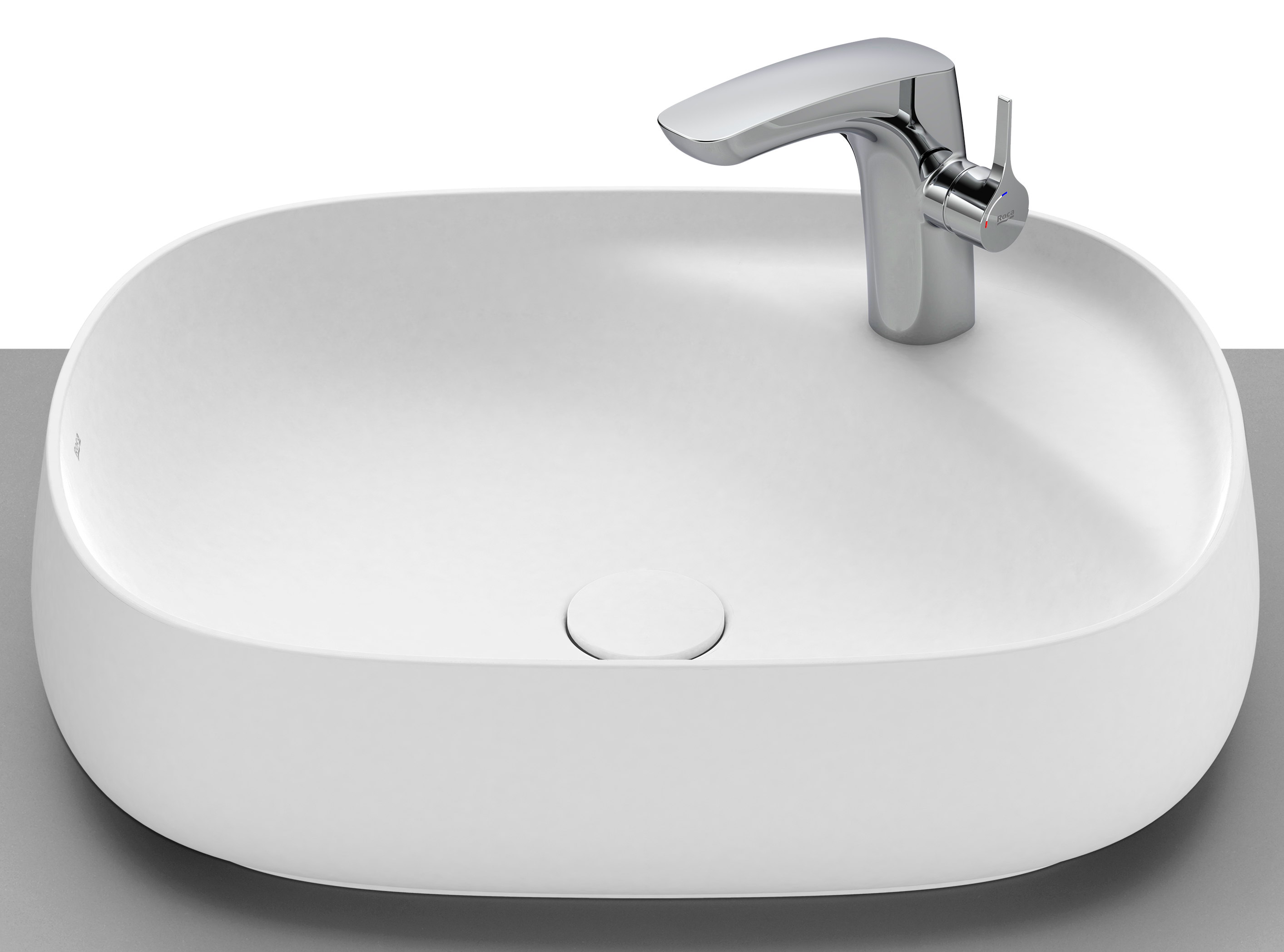 Roca Beyond umywalka 58,5x45,5 cm owalna nablatowa biała A3270B8620