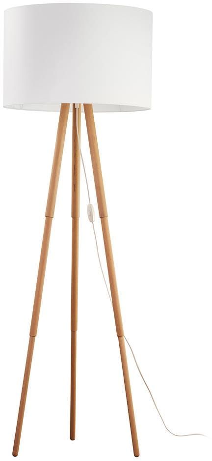 TK Lighting Tokyo lampa stojąca 1x15 biały/jasne drewno 5299