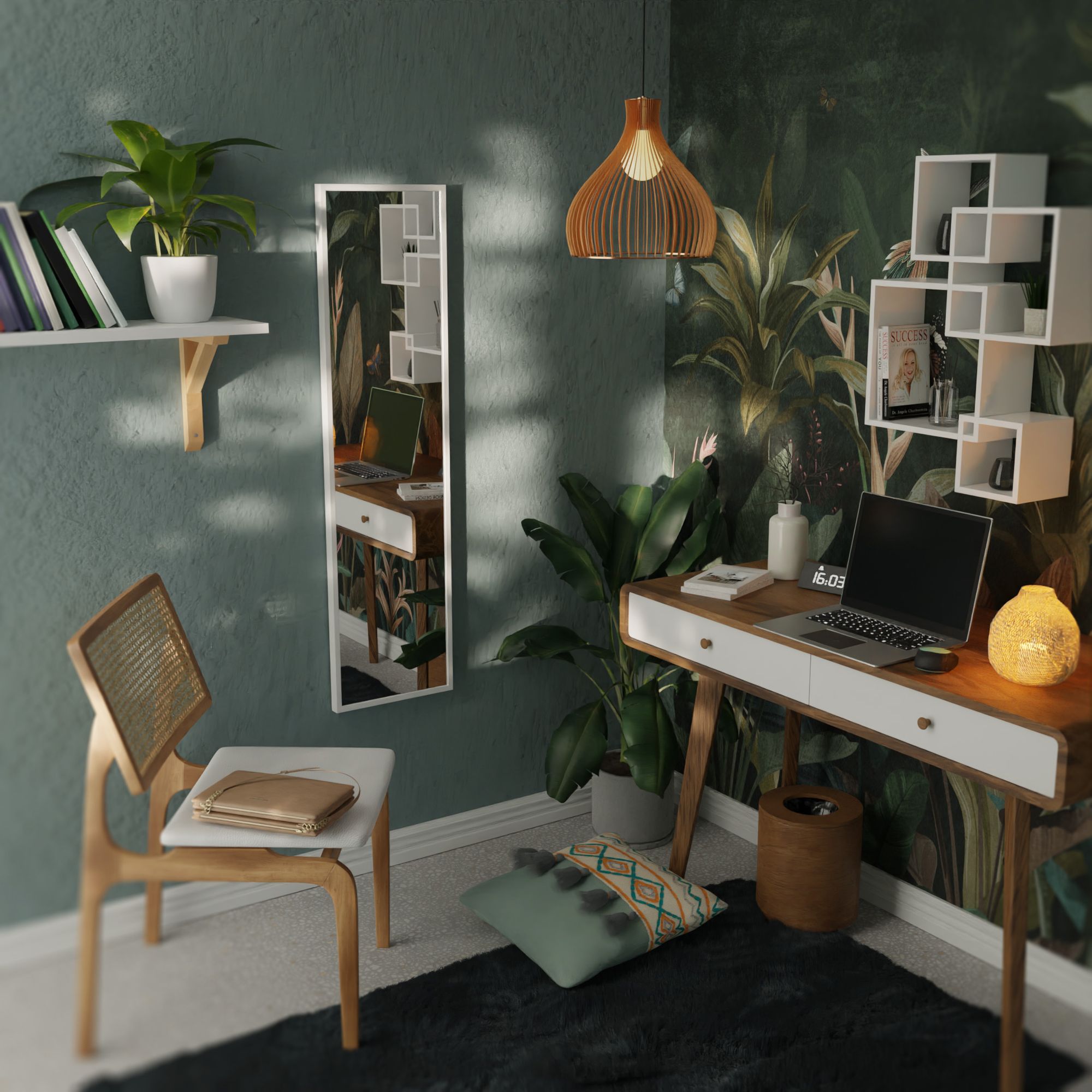 Styler Floryda lustro prostokątne 122x32 cm białe LU-12362 - Wysyłka w 24h