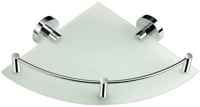 Stella Classic półka łazienkowa 25 cm narożna szkło matowe/chrom 07.861 - Wysyłka w 24h