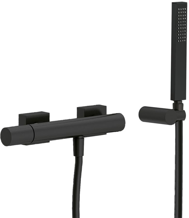 Tres Project bateria prysznicowa ścienna czarny mat 211.167.01.NM