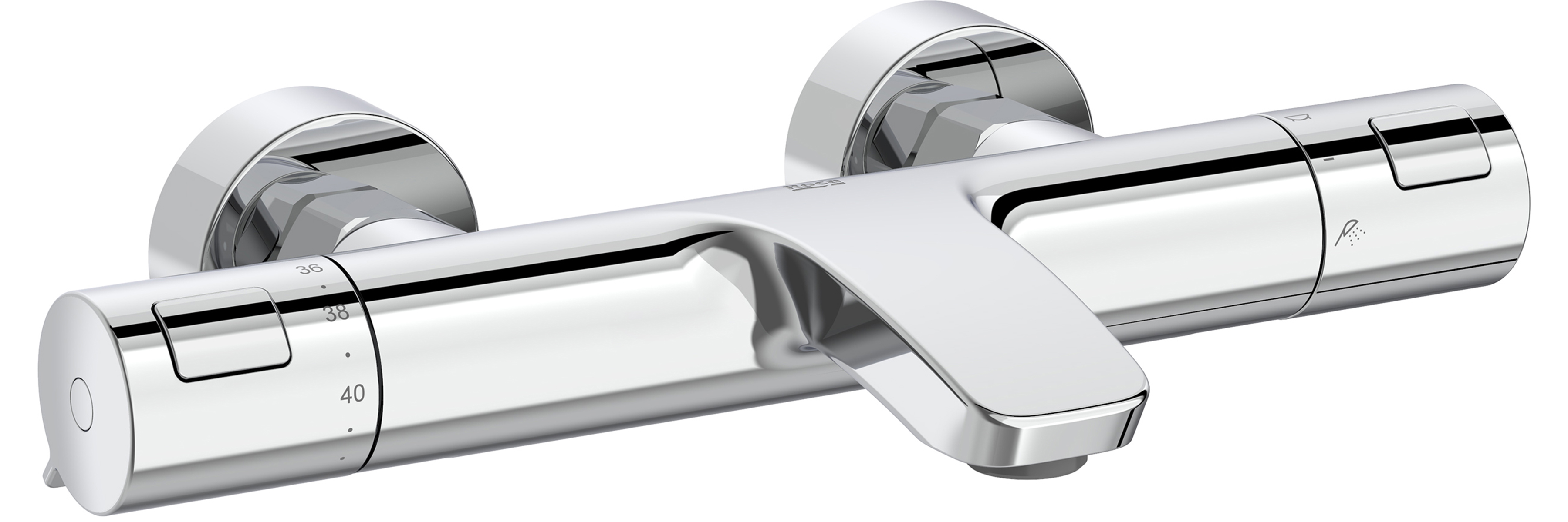 Roca T-500 bateria wannowo-prysznicowa ścienna termostatyczna chrom A5A1E18C00 - Wysyłka w 24h