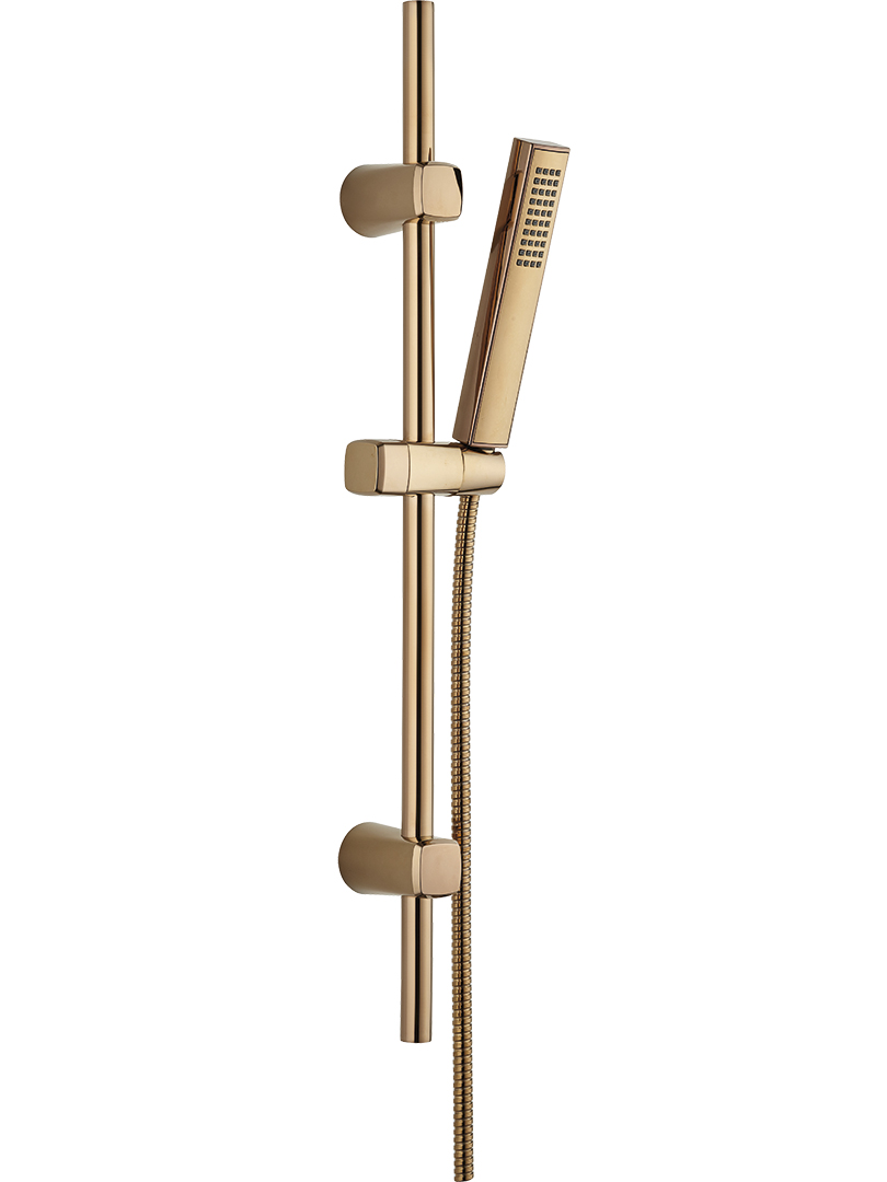 Laveo Pola zestaw prysznicowy ścienny różowe złoto NAP81A1