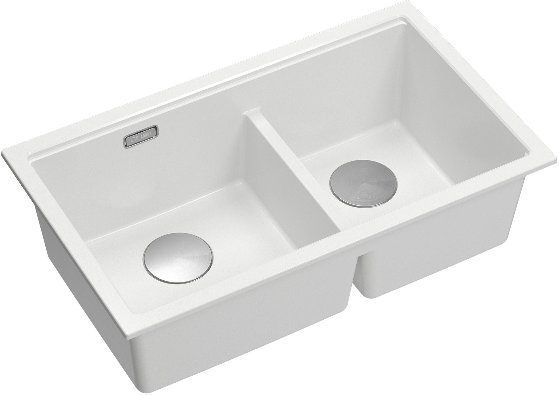 Quadron Logan 120 zlewozmywak granitowy 76x45 cm snow white HQL7645U1_BS_U