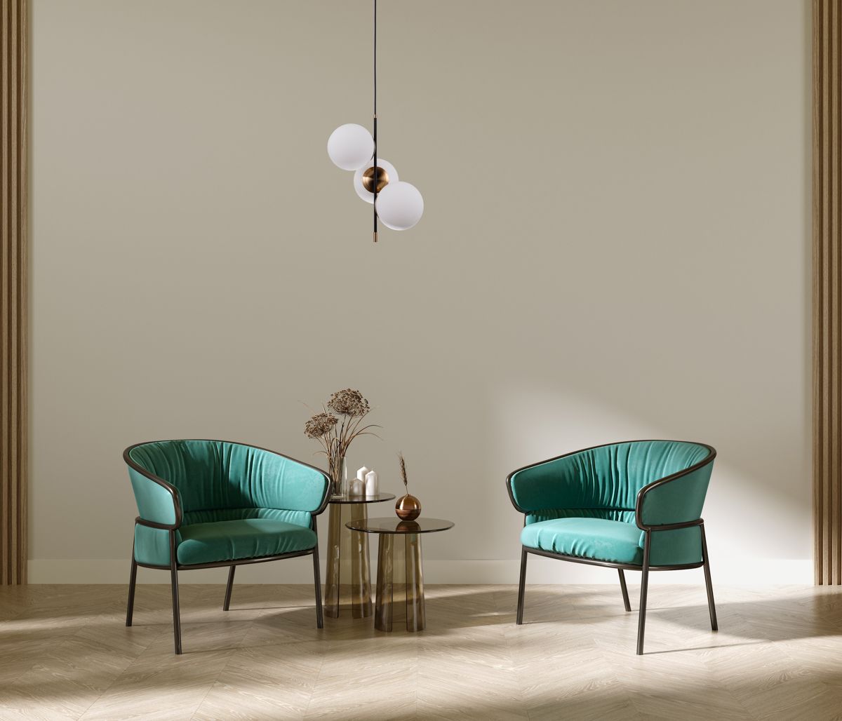 Italux Stelia lampa wisząca 3x5 W czarna PND-43660-3