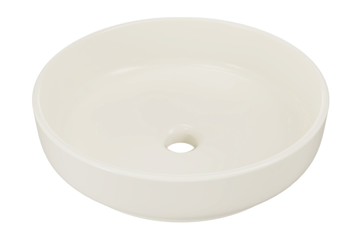 Comad River 1 umywalka 40x40 cm okrągła nablatowa kremowy mat RIVER 1 IVORY MATT UN 40 ( E-6595 )