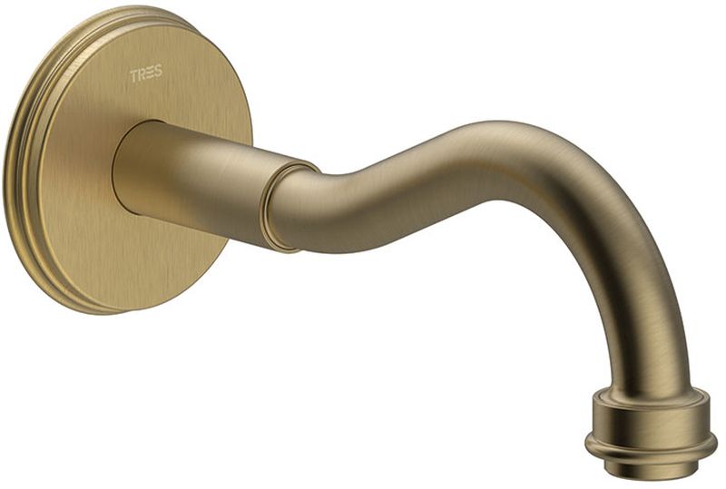 Tres Monoclasic wylewka do baterii ścienna stary mosiądz 242.173.01.LV