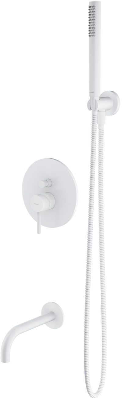 Omnires Y zestaw wannowo-prysznicowy podtynkowy biały SYSYW01WM