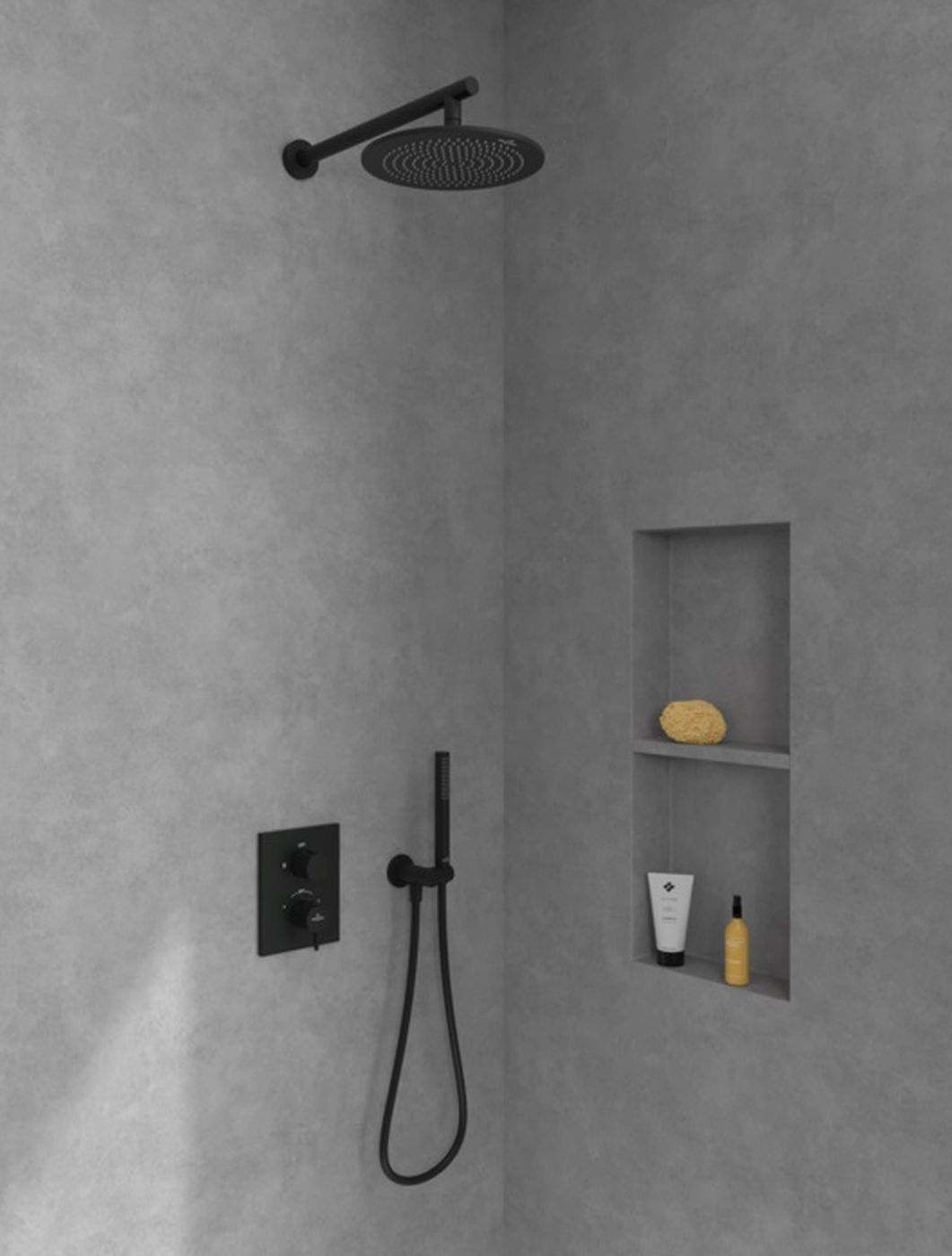 Villeroy & Boch Conum bateria wannowo-prysznicowa podtynkowa termostatyczna czarny mat TVS127002000K5 - Wysyłka w 24h