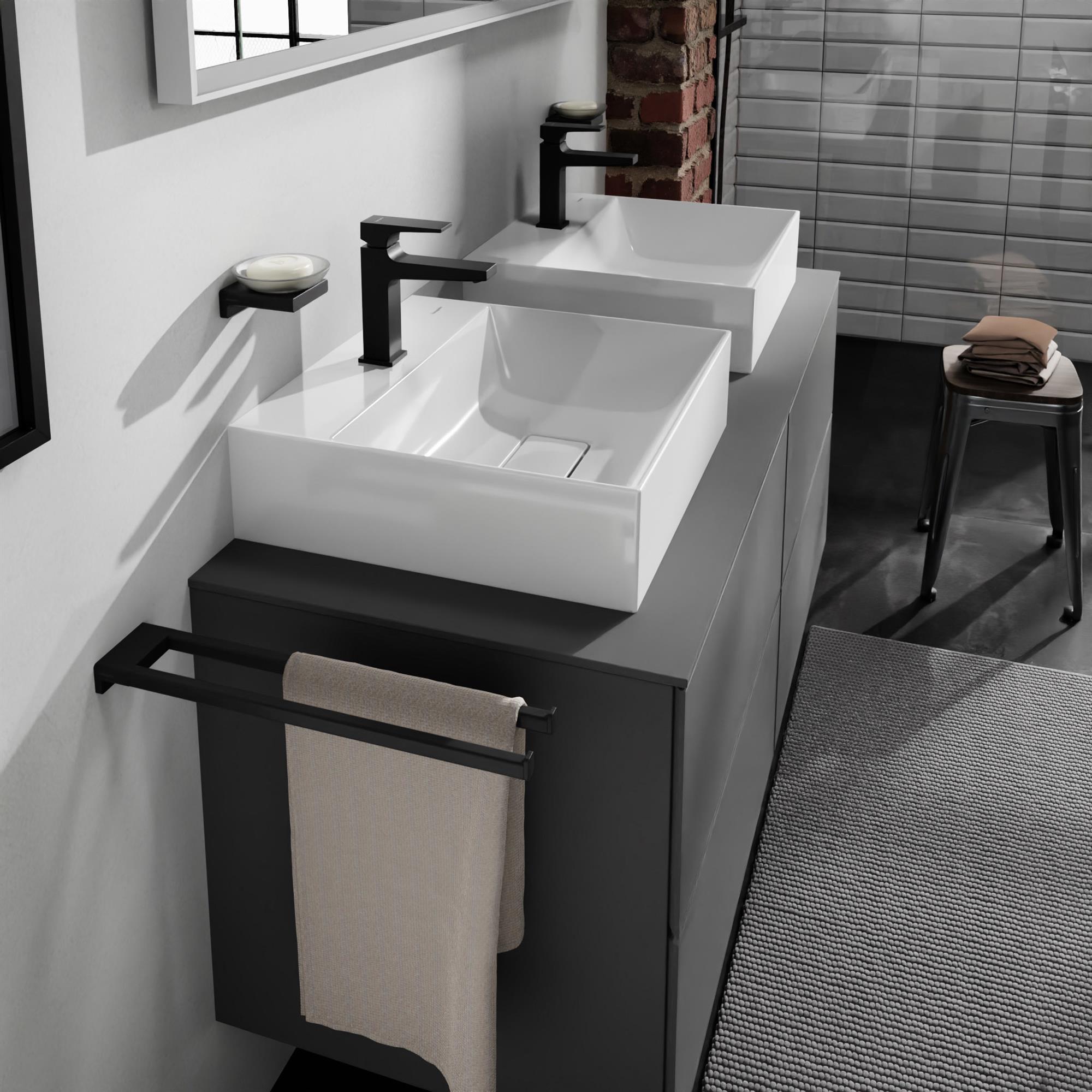 Hansgrohe Xevolos E umywalka 50x48 cm nablatowa prostokątna SmartClean biały 61090450