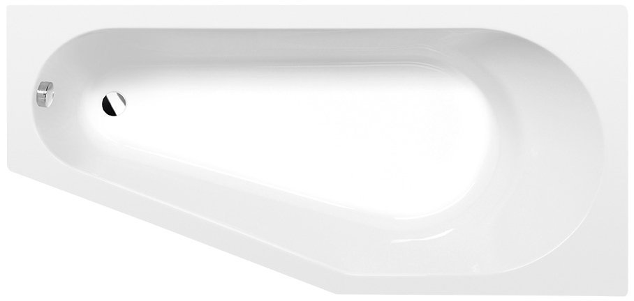 Polysan Tigra wanna narożna 150x75 cm prawa biała 72933