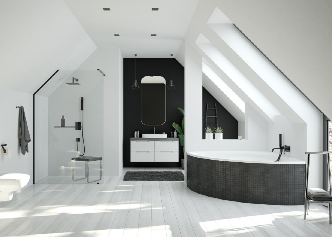 Hoesch iSensi wanna narożna 150x150 cm do zabudowy biała 3843.010