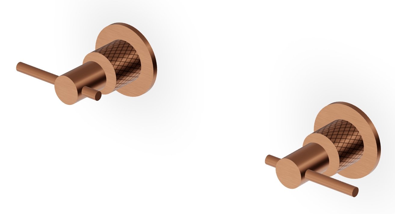Zucchetti Helm bateria prysznicowa podtynkowa miedź szczotkowana/radełkowanie ukośne ZHL738.XP91G3