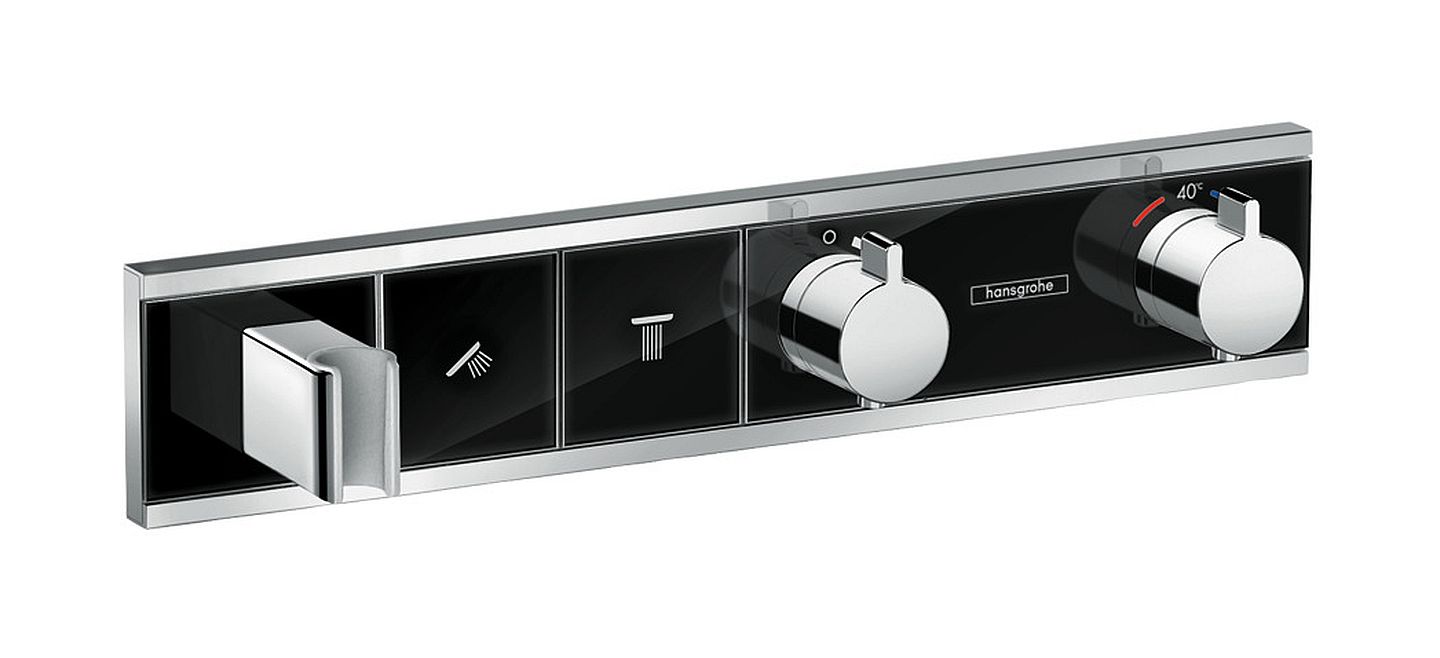 Hansgrohe RainSelect bateria wannowo-prysznicowa podtynkowa termostatyczna czarny/chrom 15355600