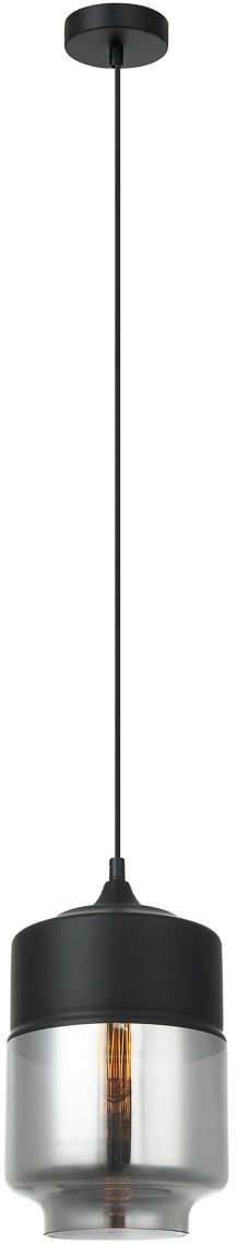 Italux Molina lampa wisząca 1x40 W czarna-przydymiona MDM-2377/1 BK+SG