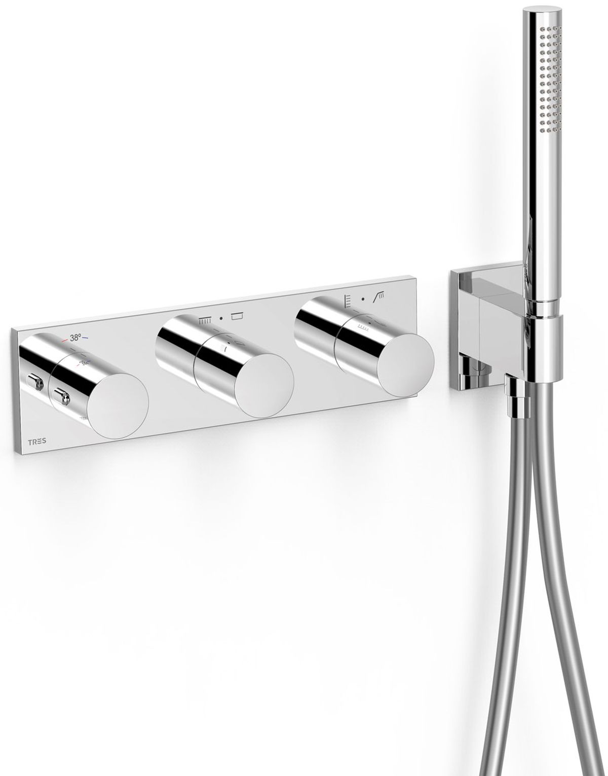 Tres B-System bateria wannowo-prysznicowa podtynkowa termostatyczna chrom 30735401