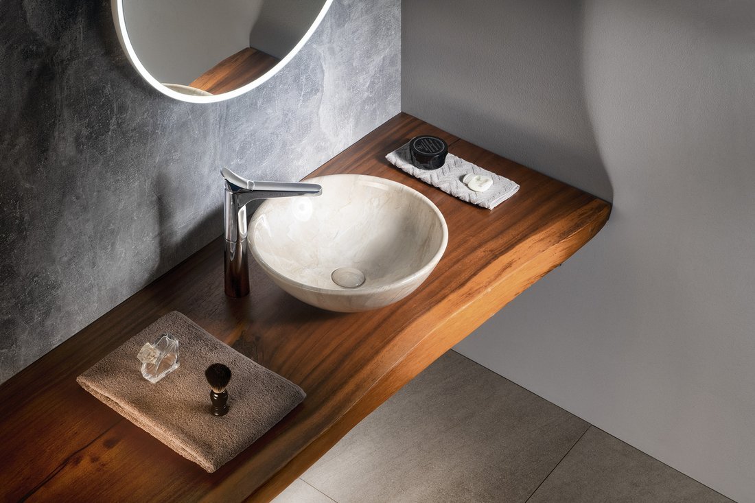 Sapho Dalma umywalka 42 cm nablatowa okrągła marfil MM127