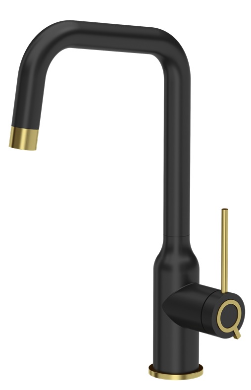 Quadron Natalie Q Line Very Black bateria kuchenna stojąca czarny mat/złoty 3523501_BLMPVDG1 - Wysyłka w 24h