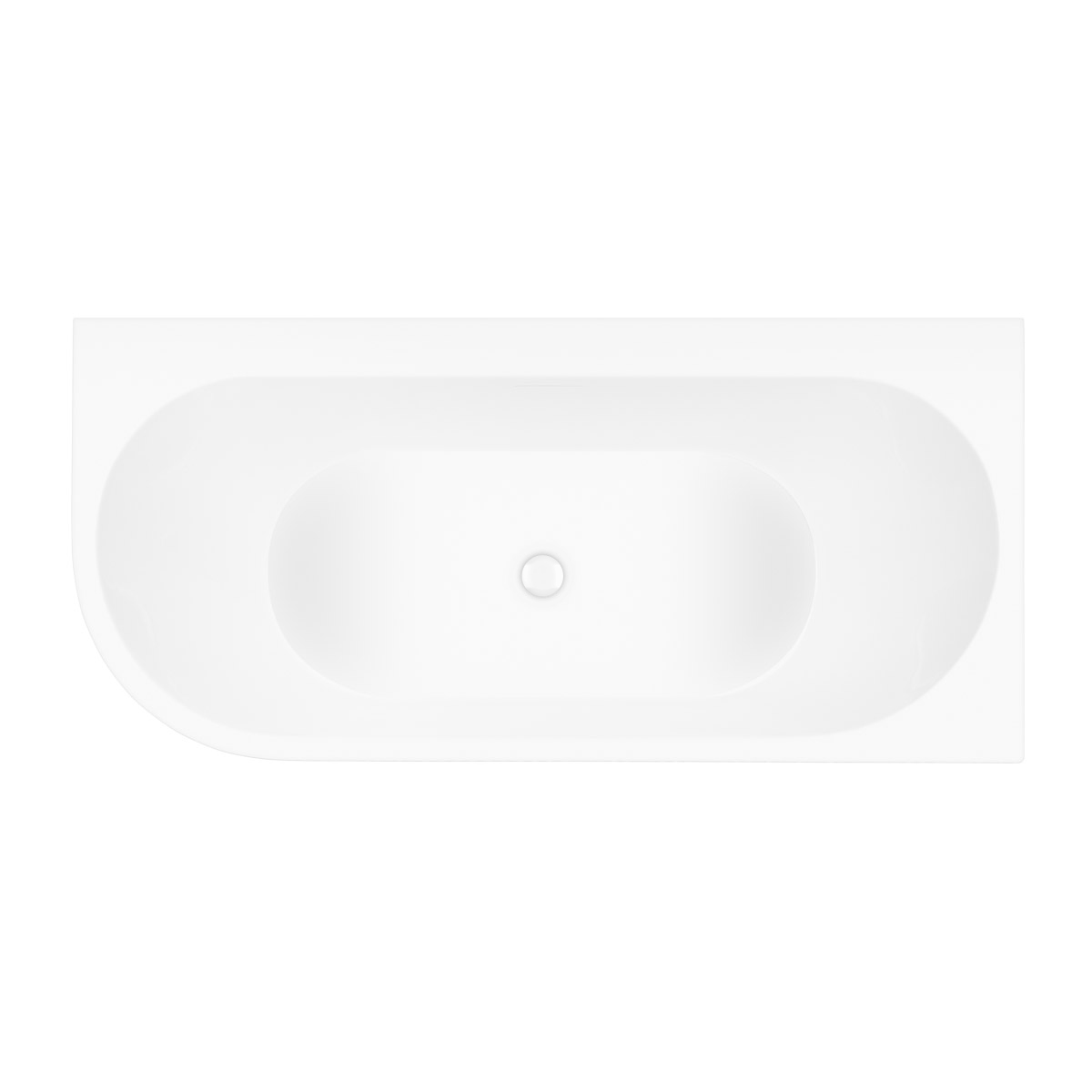 Zestaw Oltens Hulda wanna narożna 160x75 cm prostokątna z pokrywą korka biały połysk (11002000, 09002000) - Wysyłka w 24h