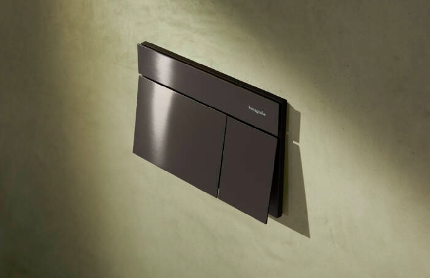 Hansgrohe Element E przycisk spłukujący do WC czarny chrom szczotkowany 66003340 - Wysyłka w 24h