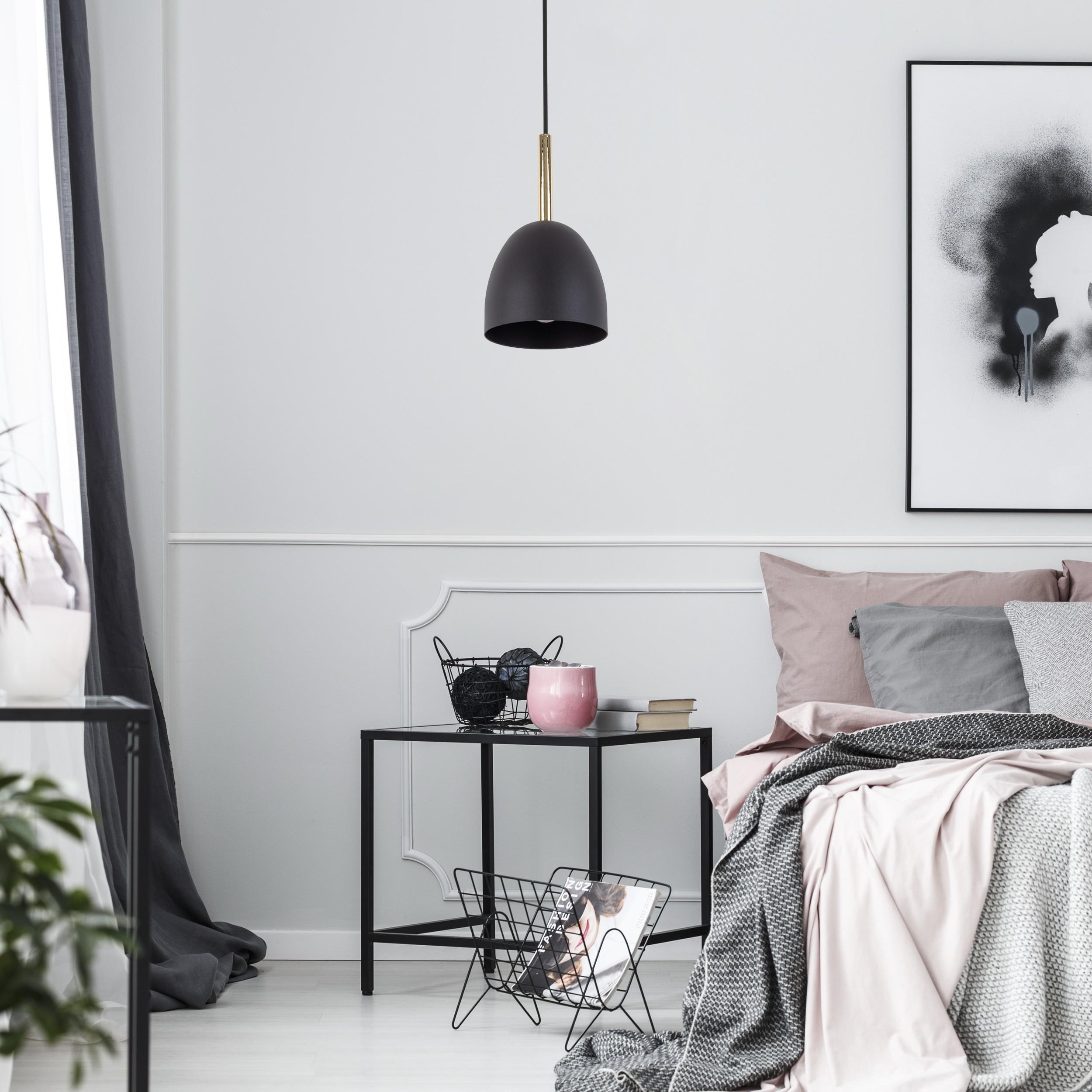 TK Lighting Nord lampa wisząca 1x15W czarna 4870