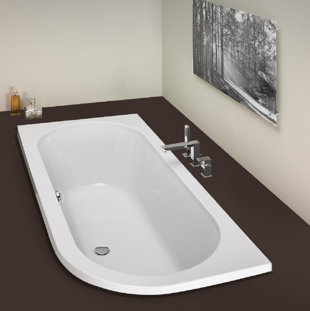 Hoesch Happy D. wanna narożna 180x80 cm do zabudowy lewa biała 6484.010