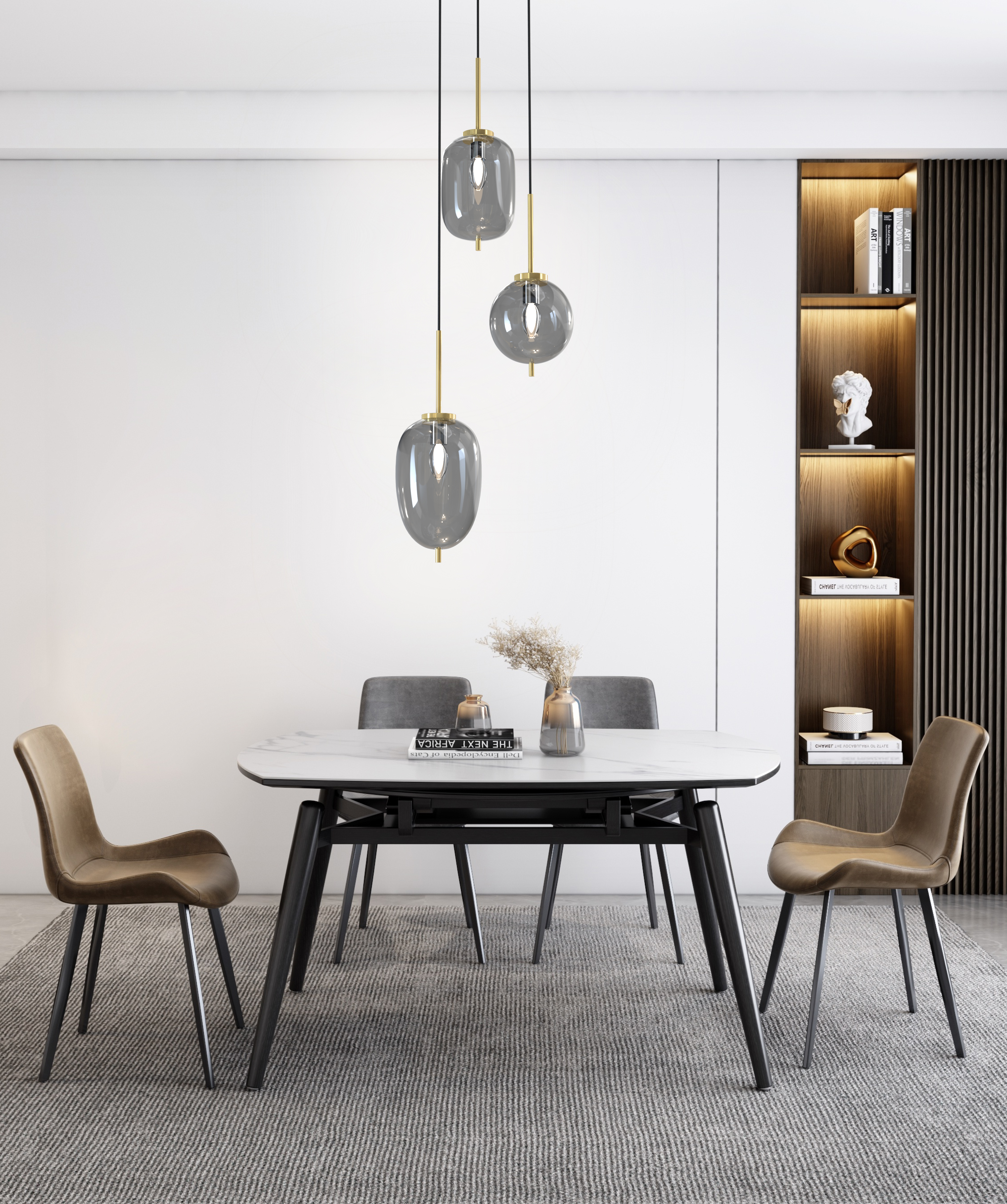 Aviano Belleville lampa wisząca 3x40 W czarna 5007-302