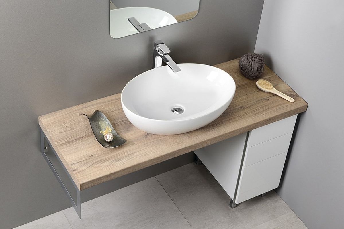 GSI Pura umywalka 60x42 nablatowa owalna ExtraGlaze biała 884211