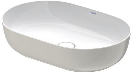 Duravit Luv umywalka 60x40 cm owalna nablatowa biały/szary satynowy 0379602300