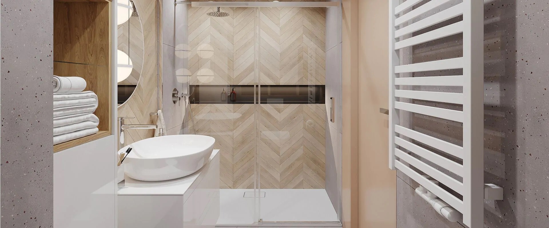 Excellent Rols drzwi prysznicowe 100 cm wnękowe chrom/szkło przezroczyste KAEX.2612.1000.LP1/2/KAEX.2612.1000.LP2/2