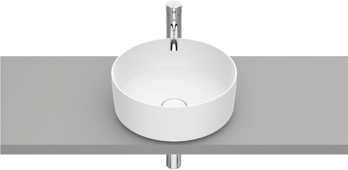 Roca Inspira umywalka 37 cm nablatowa okrągła biały mat A327523620