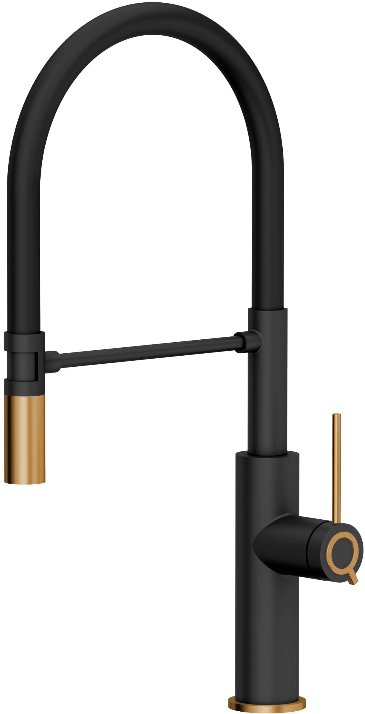 Quadron Gemma bateria kuchenna stojąca z wyciąganą wylewką pure carbon/miedziana 3623501_BLMPVDC1