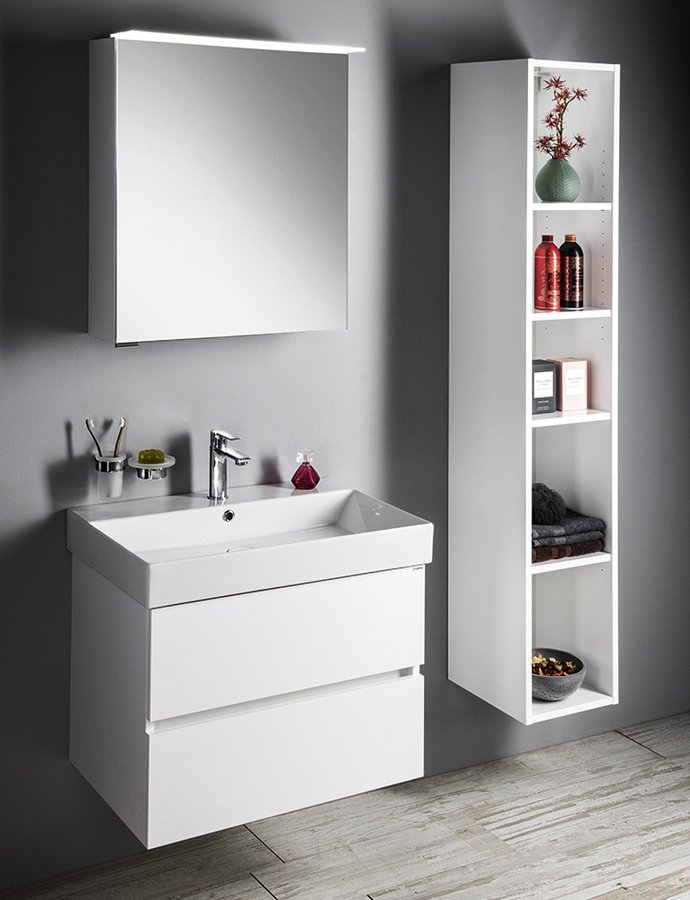 Sapho Linex szafka 60 cm lustrzana z oświetleniem LED wisząca biały LX060-0030