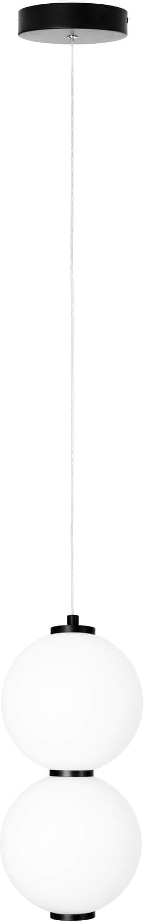 MaxLight Tama lampa wisząca 1x16W LED czarna/szkło mleczne P0469