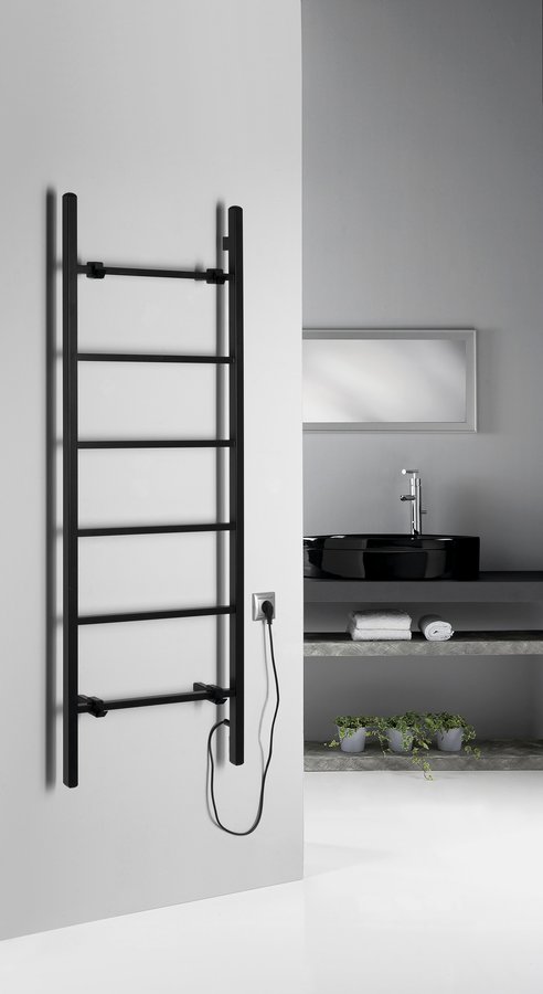 Sapho Barbo grzejnik łazienkowy 60x160 cm elektryczny czarny mat BB906