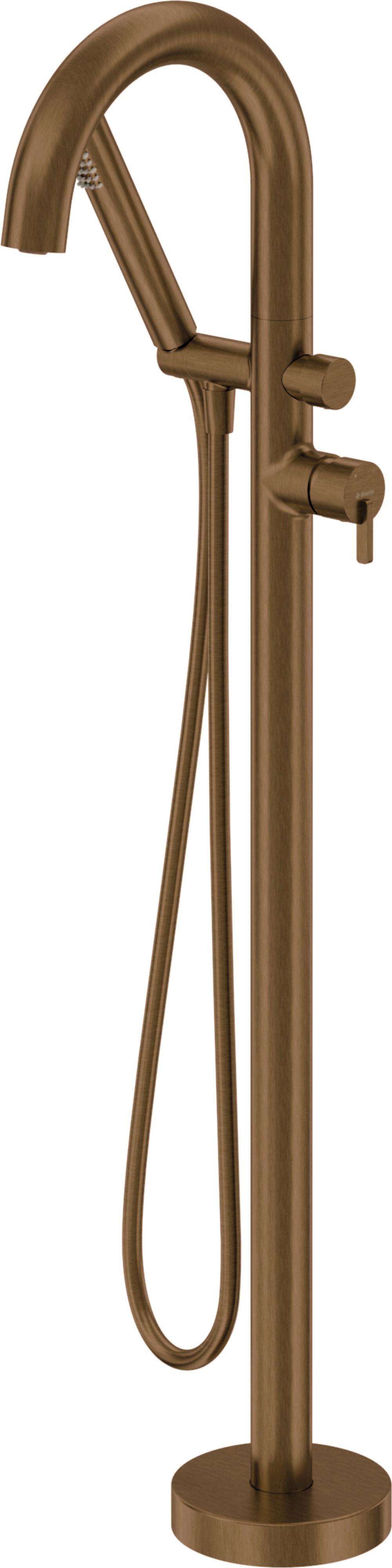 Deante Silia bateria wannowo-prysznicowa wolnostojąca brąz szczotkowany BQS_C17N