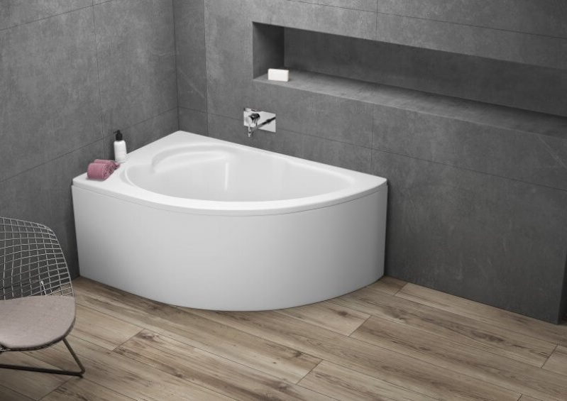 Polimat Standard wanna narożna 130x85 cm lewa biała 00350