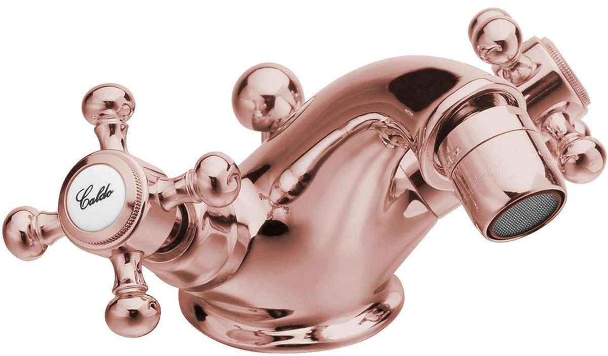 Sapho Antea bateria bidetowa stojąca różowe złoto 3187