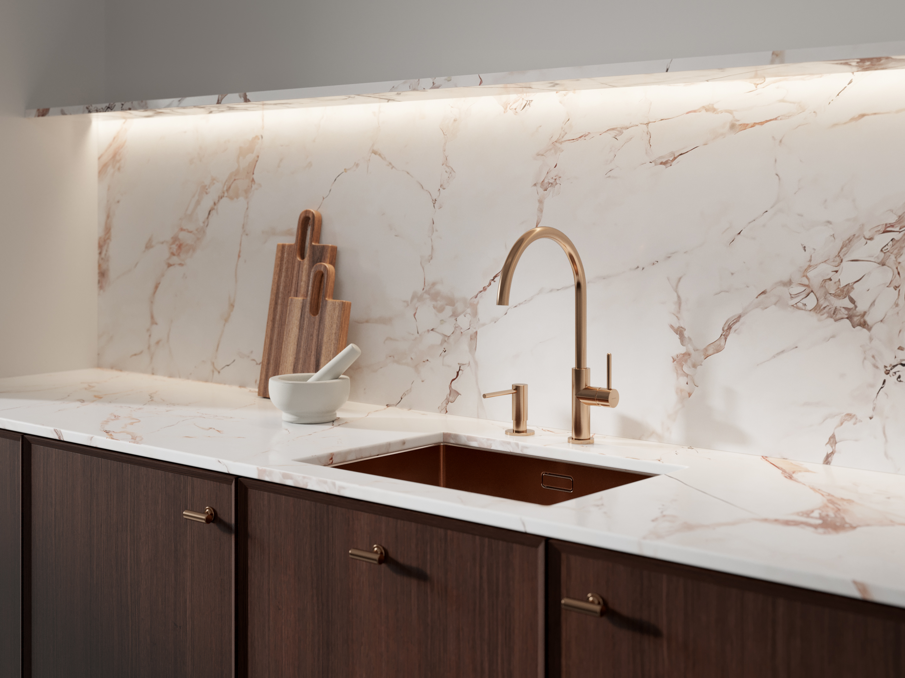 Omnires Y bateria kuchenna stojąca miedź szczotkowana Y1251CPB - Wysyłka w 24h