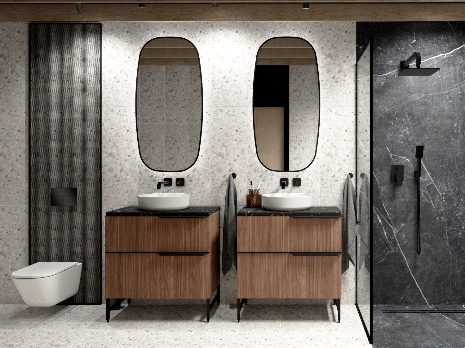 Elita Look szafka 60x44,9x63,5 cm podumywalkowa wisząca orzech lincoln RE010601027060