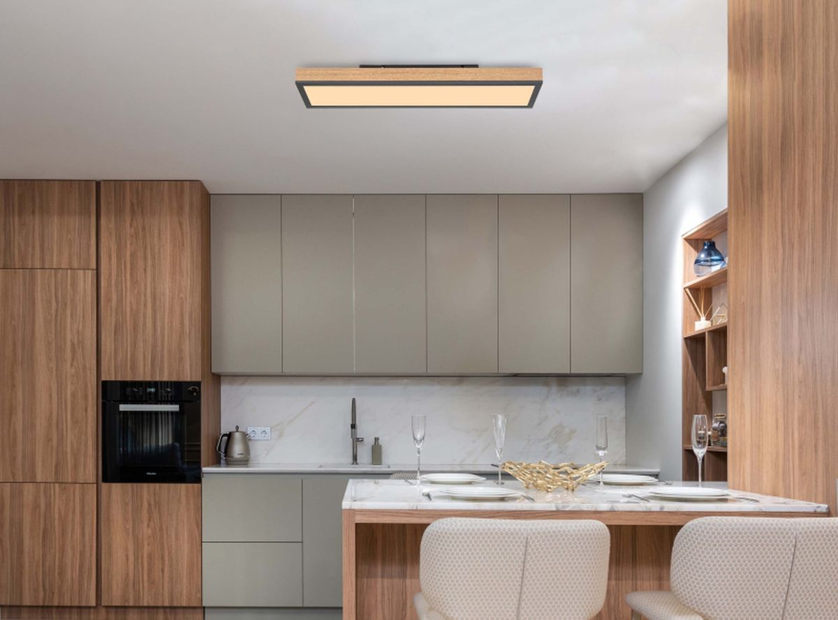 Globo Lighting Doro lampa podsufitowa 1x18W LED biały/grafit/drewno 416080WD