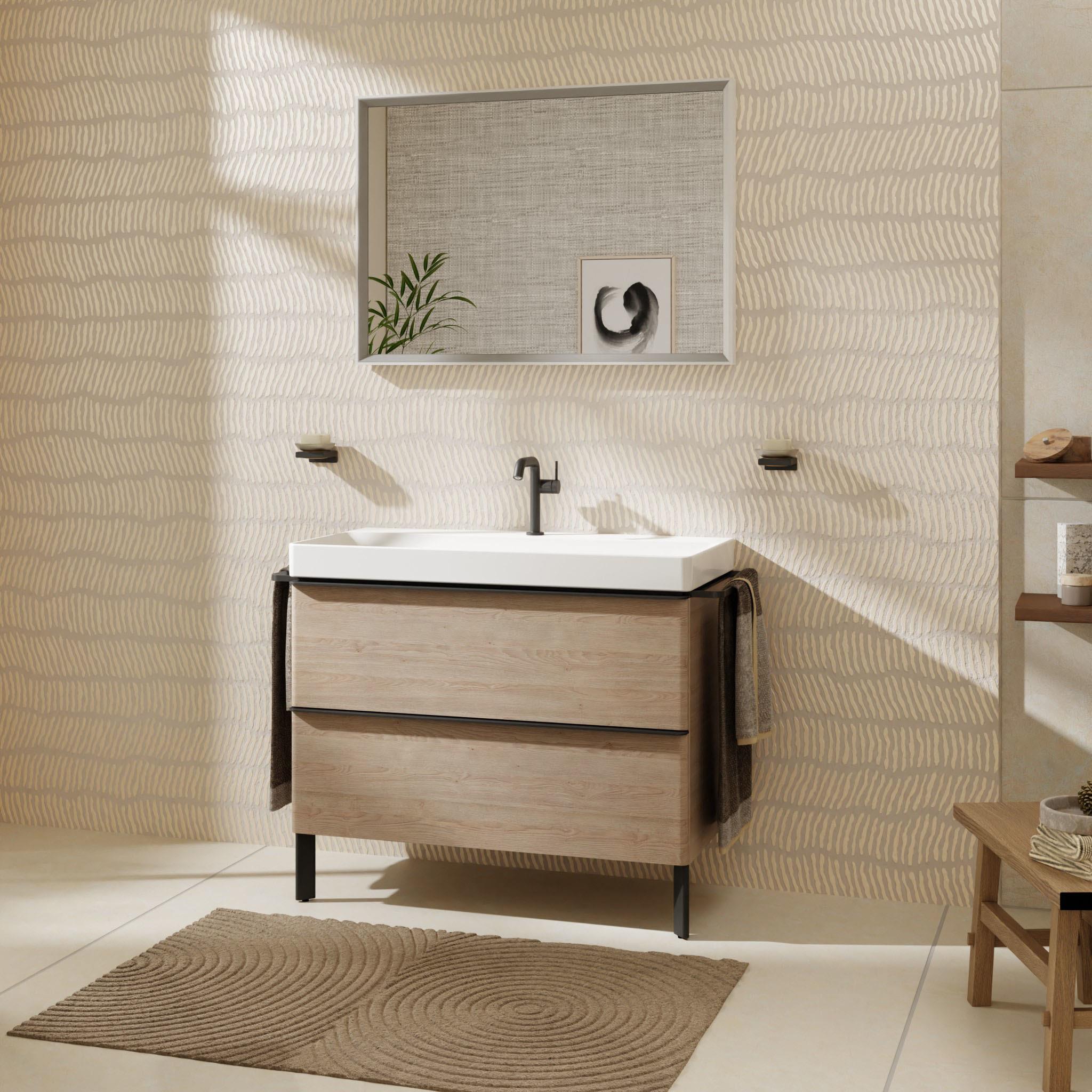 Hansgrohe Xelu Q nóżki do szafki podumywalkowej czarny mat 54145670