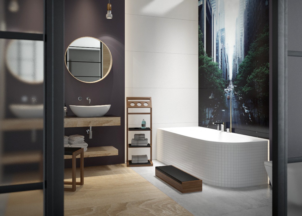 Hoesch iSensi wanna narożna 190x90 cm do zabudowy lewa biała 3841.010