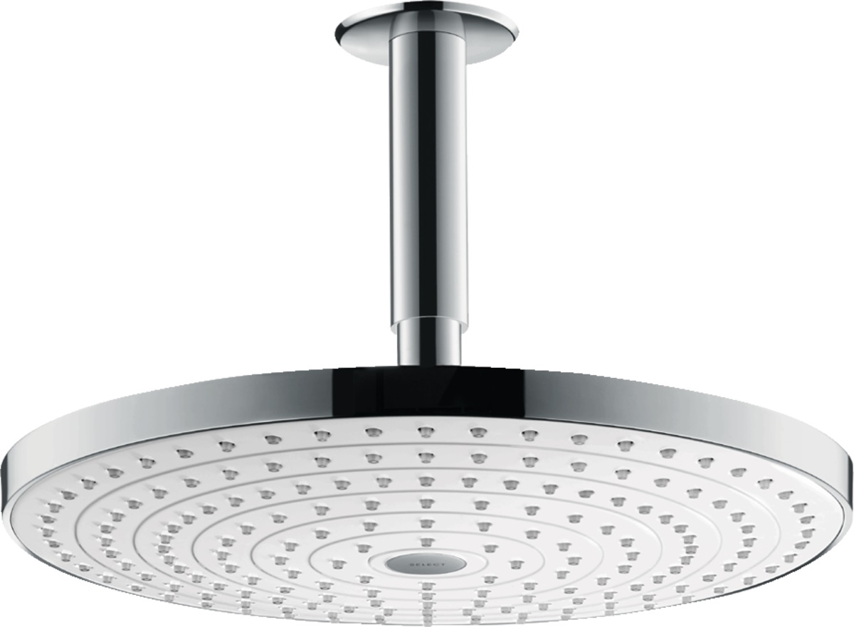 Hansgrohe Raindance Select S deszczownica 30 cm z ramieniem sufitowym biały/chrom 27337400