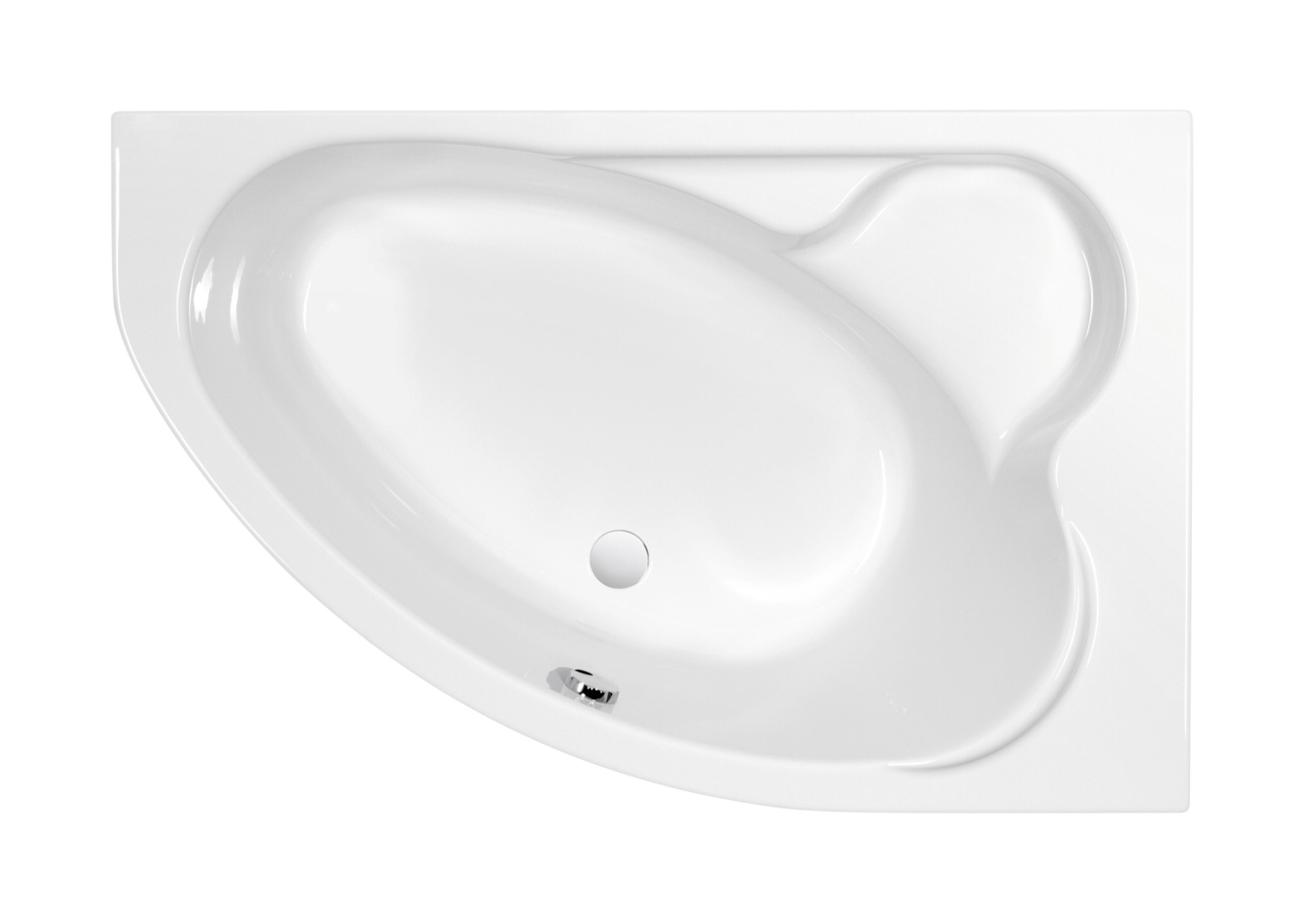 Cersanit Kaliope wanna narożna 153x100 cm prawa biała S301-025