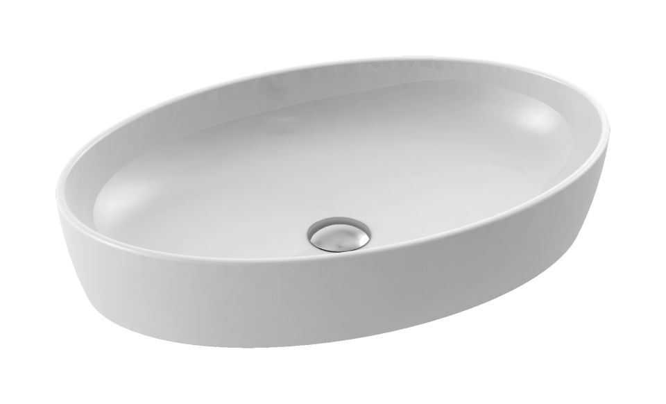 CeraStyle One umywalka 67 cm nablatowa owalna biała 076200