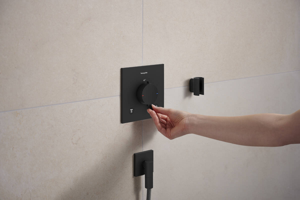 Hansgrohe Porter Fine uchwyt prysznicowy czarny 28885670