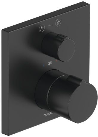 Duravit C.1 bateria wannowo-prysznicowa podtynkowa termostatyczna czarny mat C14200013046