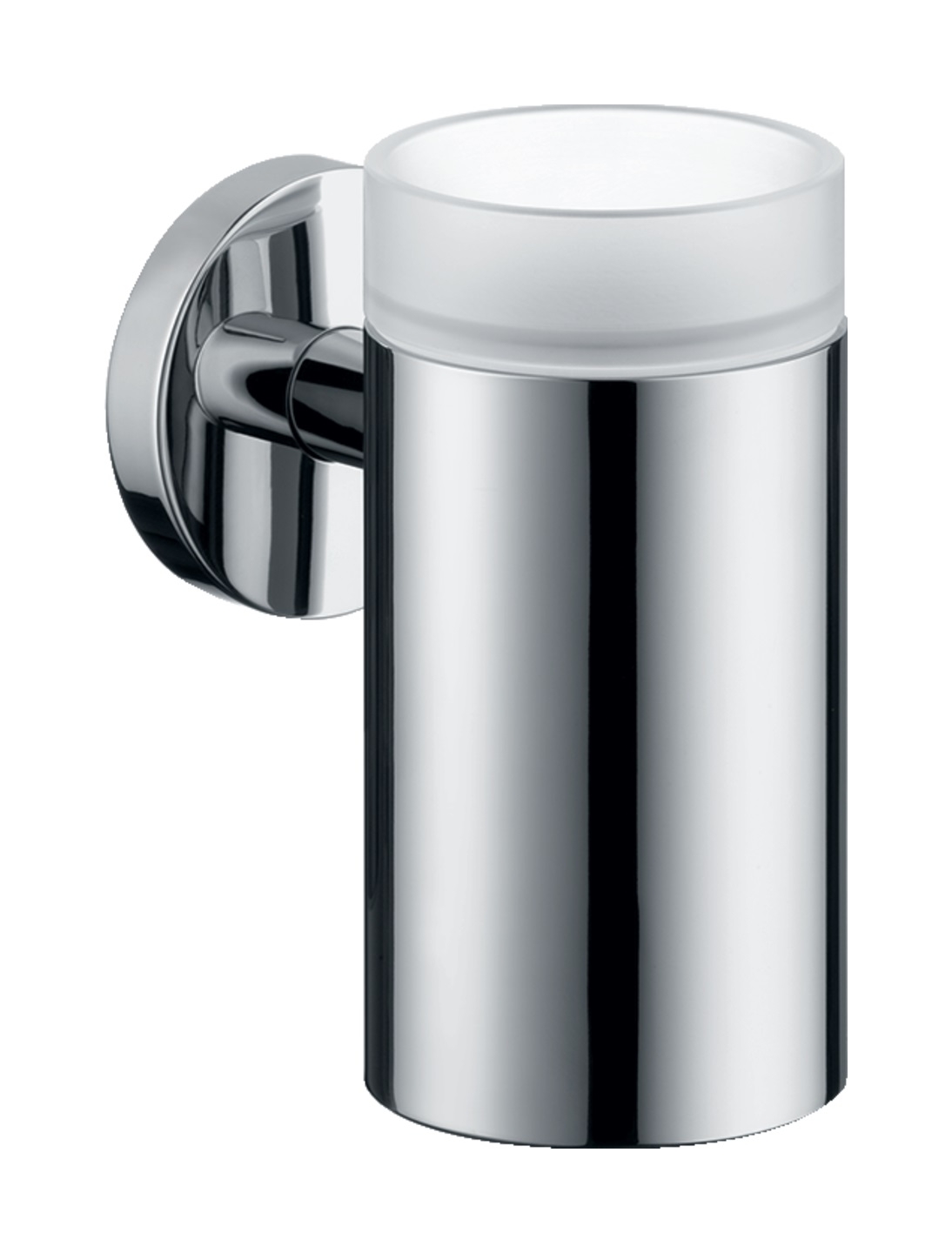 Hansgrohe Logis kubek do mycia zębów z uchwytem ściennym szkło kryształowe/chrom 40518000